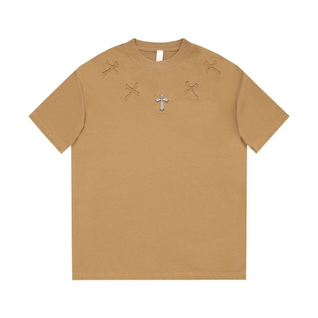1:1 quality CH Metal Logo tee 4 colors