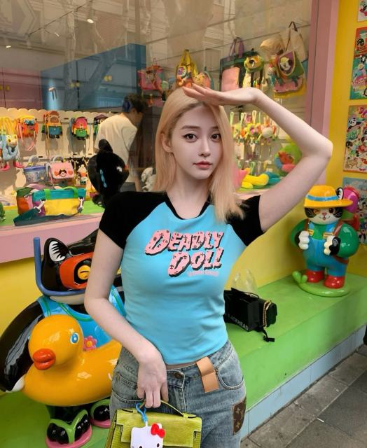 1:1 quality CH Colorblock Print Tee for girls