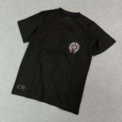 1:1 quality CH Pink Horseshoe Letter Print Tee