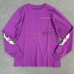 1:1 quality CH Graffiti Collection Purple Long Sleeve T-Shirt & skirt set