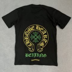 1:1 quality CH Beijing Anniversary Limited Yellow and Green Letter Print Tee