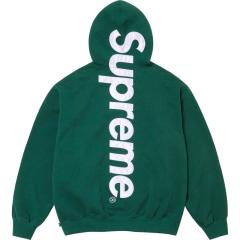 SUPREM* SATIN APPLIQUÉ APPLIQUE HOODED SWEATSHIRT HOODIE