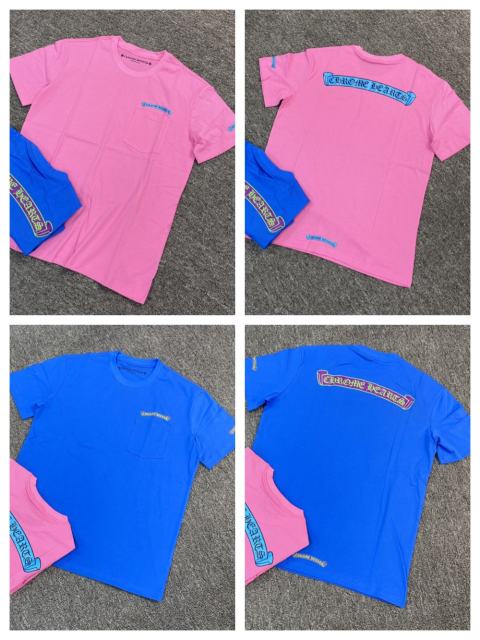 1:1 quality CH Dopamine Colorblock Logo Print Tee 2 colors