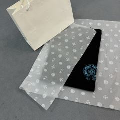 1:1 quality CH Blue horseshoe flower arm long sleeve T-shirt