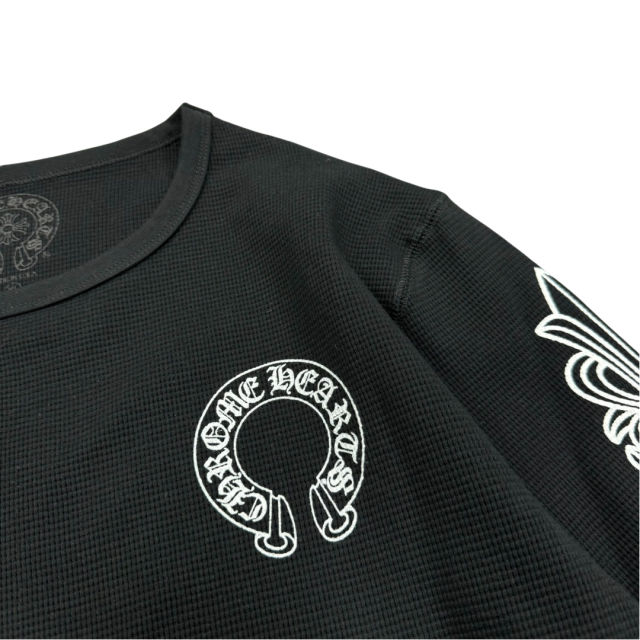 1:1 quality CH Waffle Fabric Printed Long Sleeve T-Shirt 3 colors