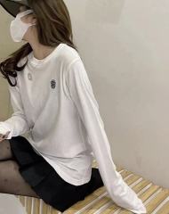 1:1 quality CH Embroidered Long Sleeve T-shirt for girls