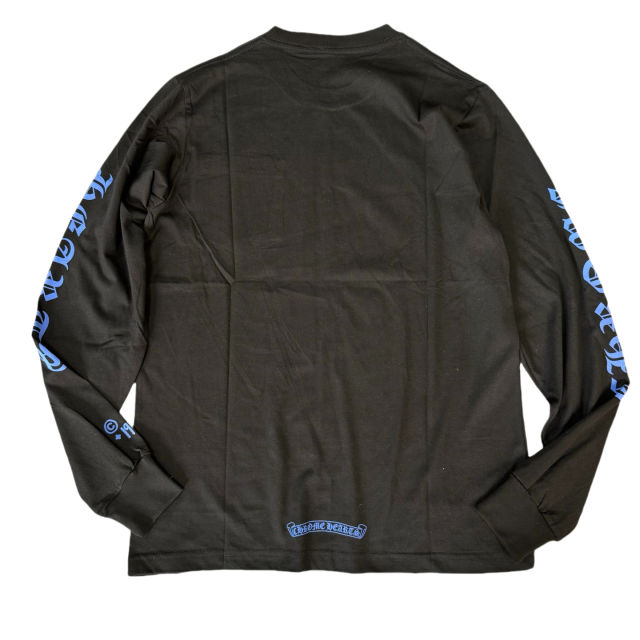 1:1 quality CH Blue Letter Print Long Sleeve T-Shirt