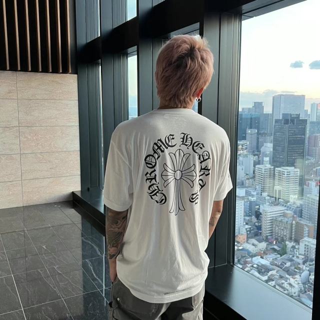 1:1 quality CH Cross Sanskrit Round Neck tee 2 colors