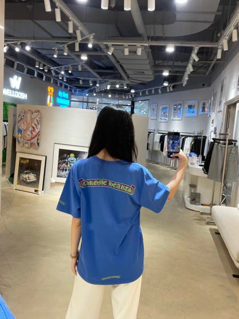1:1 quality CH Dopamine Colorblock Logo Print Tee 2 colors