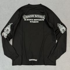 1:1 quality CH Paris Limited Letter Flower Arm Long Sleeve T-Shirt
