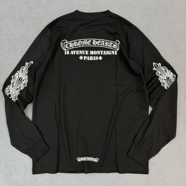 1:1 quality CH Paris Limited Letter Flower Arm Long Sleeve T-Shirt