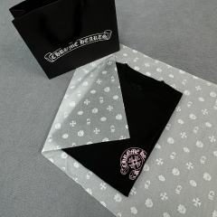 1:1 quality CH Pink Horseshoe Letter Print Tee