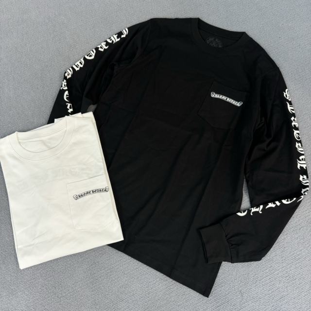 1:1 quality CH Scroll Logo Long Sleeve T-Shirt 2 colors