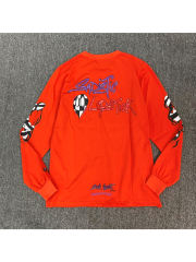 1:1 quality CH Pocket Spark Letters Sweatshirt Red Color long sleeve T-shirt