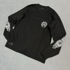 1:1 quality CH Paris Limited Letter Flower Arm Long Sleeve T-Shirt