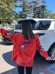 1:1 quality CH Pocket Spark Letters Sweatshirt Red Color long sleeve T-shirt