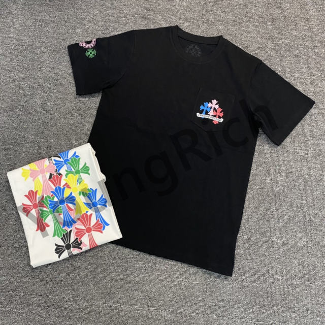 1:1 quality CH Colorful Cross tee 2 colors