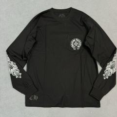 1:1 quality CH Paris Limited Letter Flower Arm Long Sleeve T-Shirt