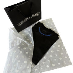 1:1 quality CH Blue Letter Print Long Sleeve T-Shirt