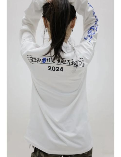 1:1 quality CH 2024 Las Vegas Limited Sanskrit Flower Arm Long Sleeve T-Shirt 2 colors