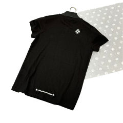 1:1 quality CH Treasure Sword Letter Embroidered Tee 2 colors for girls