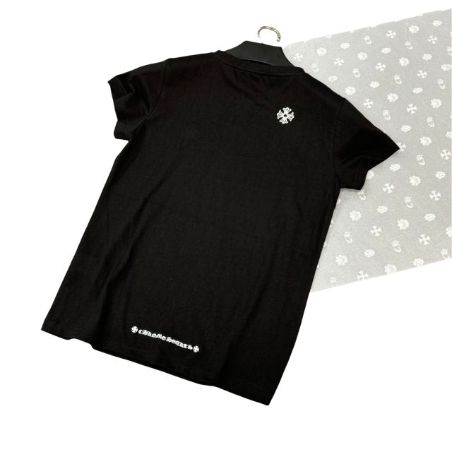 1:1 quality CH Treasure Sword Letter Embroidered Tee 2 colors for girls
