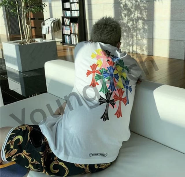 1:1 quality CH Colorful Cross tee 2 colors