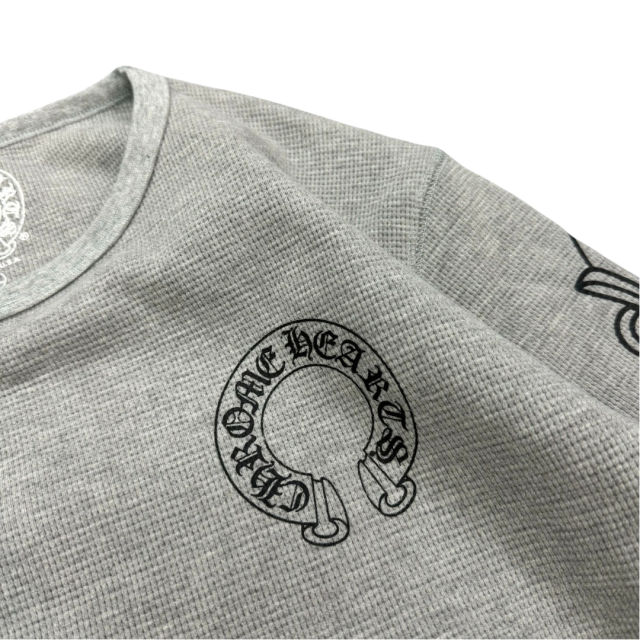 1:1 quality CH Waffle Fabric Printed Long Sleeve T-Shirt 3 colors