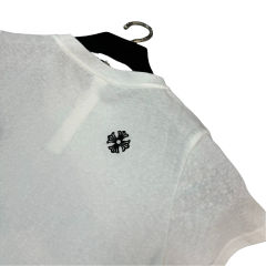 1:1 quality CH Treasure Sword Letter Embroidered Tee 2 colors for girls