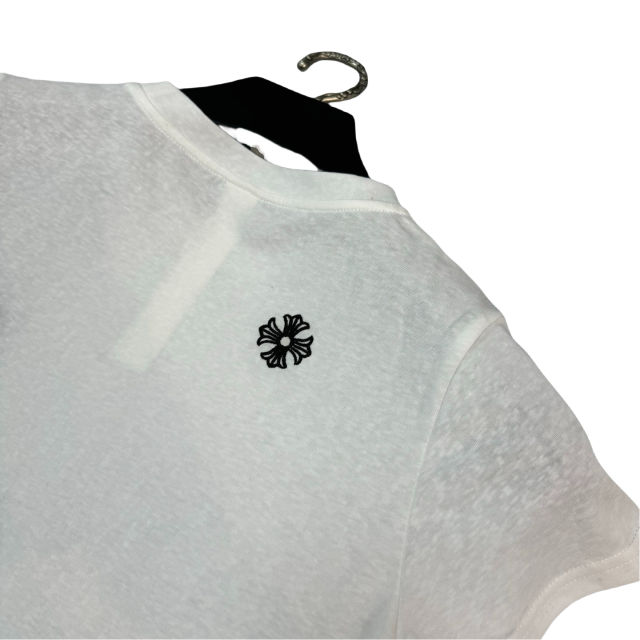 1:1 quality CH Treasure Sword Letter Embroidered Tee 2 colors for girls