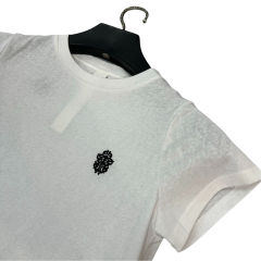 1:1 quality CH Treasure Sword Letter Embroidered Tee 2 colors for girls