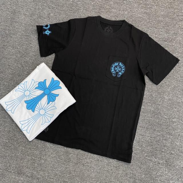 1:1 quality CH Large Cross tee Blue 2 colors