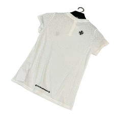 1:1 quality CH Treasure Sword Letter Embroidered Tee 2 colors for girls