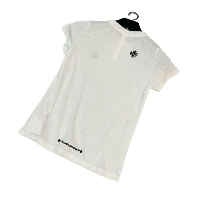1:1 quality CH Treasure Sword Letter Embroidered Tee 2 colors for girls