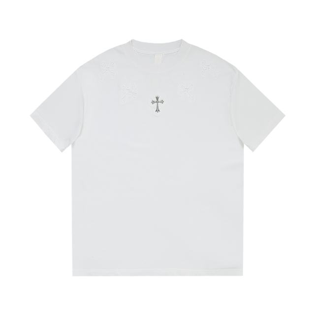 1:1 quality CH Metal Logo tee 4 colors