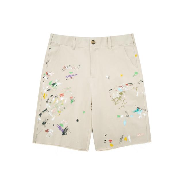 Graffiti crayon ink-splashing shorts