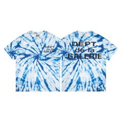 Retro center point tie-dye washed printed tee