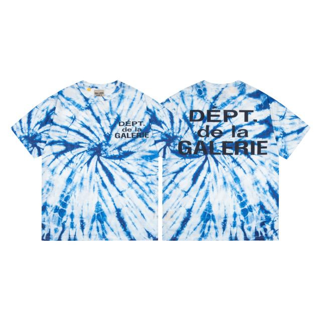 Retro center point tie-dye washed printed tee