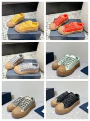 1:1 quality version  Di0r x St0ne isl@nd Electric embroidered letters lace-up casual board shoes 6 colors