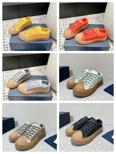 1:1 quality version  Di0r x St0ne isl@nd Electric embroidered letters lace-up casual board shoes 6 colors