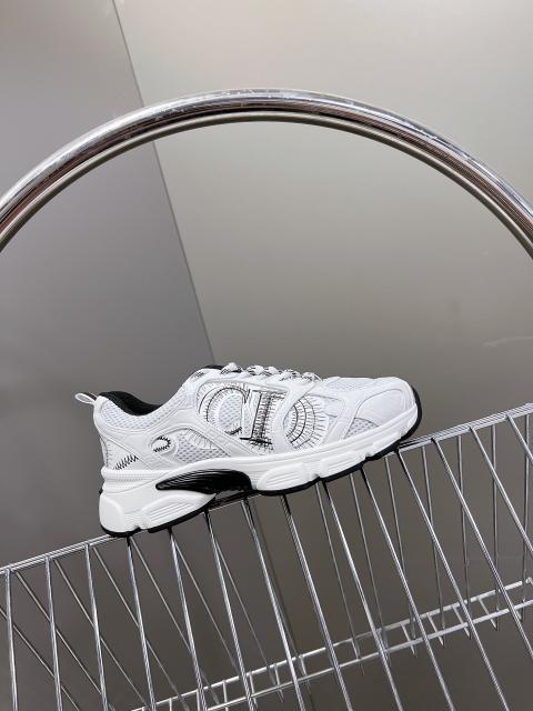 1:1 quality version Mesh cowhide leather patchwork embroidered logo sneakers 7 colors