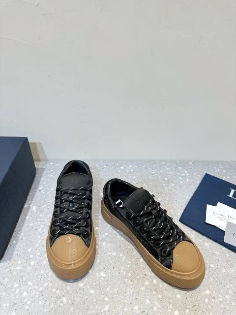 1:1 quality version  Di0r x St0ne isl@nd Electric embroidered letters lace-up casual board shoes 6 colors