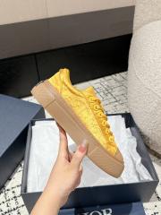 1:1 quality version  Di0r x St0ne isl@nd Electric embroidered letters lace-up casual board shoes 6 colors