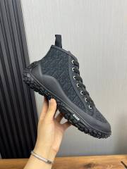 1:1 quality version Logo print lace-up high top sneakers 2 colors