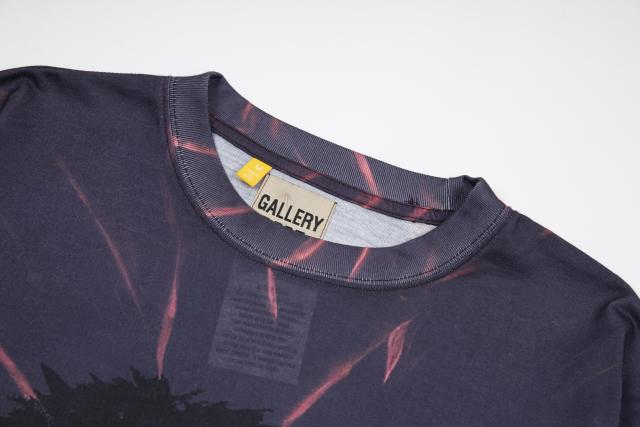 Retro ghost face tie-dye washed printed tee