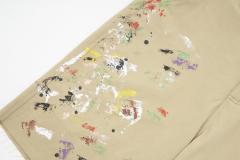 Graffiti crayon ink-splashing shorts