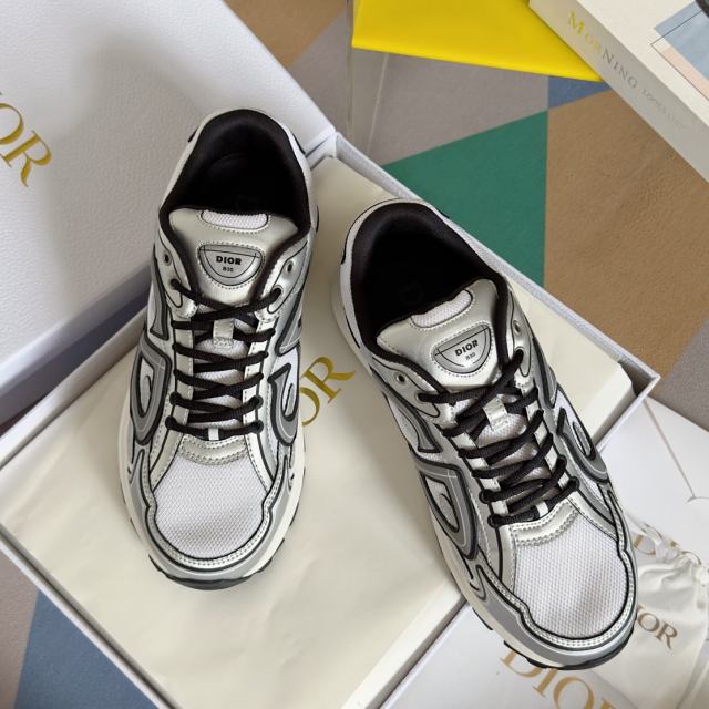 1:1 quality version Leather and mesh fabric patchwork reflective sneakers 34 colors