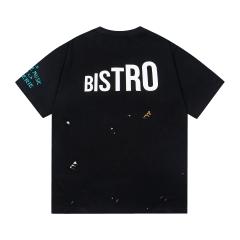 Retro Gradient Alphabet Oil Painting Washed Print tee