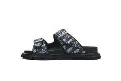 D AQUA SANDAL Beige Blue Dior Oblique Jacquard