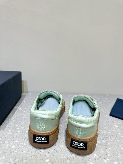 1:1 quality version  Di0r x St0ne isl@nd Electric embroidered letters lace-up casual board shoes 6 colors
